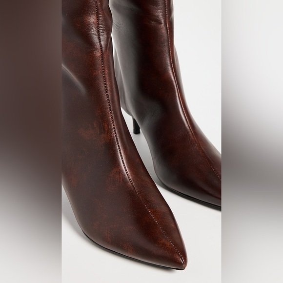 Schutz // NEW Maryana Lo Brown Leather Knee Boots - Picture 2 of 11